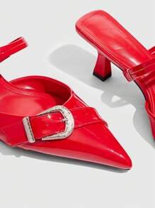 CUCCOO GRLICON Women's Y2K Punk Style High Heel Pumps, Suitable For Motorcycle, Cool Girl, Halloween, Christmas, Party Outfits - Red - View 11