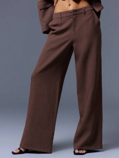 MUSERA 直筒裤 修身优雅 专业商务休闲 度假 秋冬 工作 办公室 复古 约会 外出 返校 婚礼 宾客套装 日常 胶囊衣橱 春季