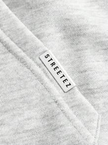 Manfinity VCAY Men's Loose Knit Going Out Letter Graphic Hooded Sweatshirt, Long Sleeve Zip-Up Hoodie, For Friends, Husband, Boyfriend Gifts - Grey - View 6