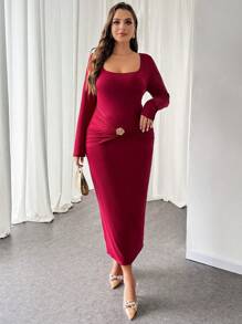 SHEIN Privé Vestidos de mujer de talla grande para el Día de San Valentín, vacaciones, cumpleaños, eventos elegantes, negocios casuales, bodas como invitada