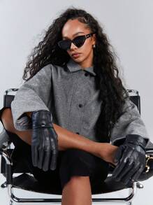 Athîral 女士休闲纯色短夹克，秋冬