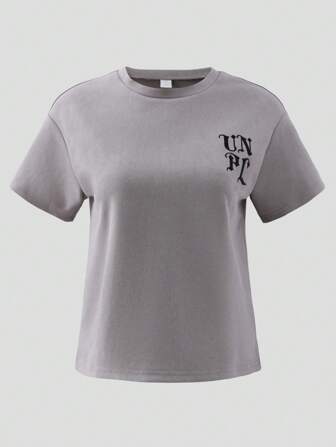 Oversized Vintage American Style Letter & Deer Graphic Tee For Tween Girls, Versatile Casual Top Suitable For Daily Wear, Family Gathering, School Activities. Can Be Paired With Simple Jeans Or Casual Pants For A Relaxed Look