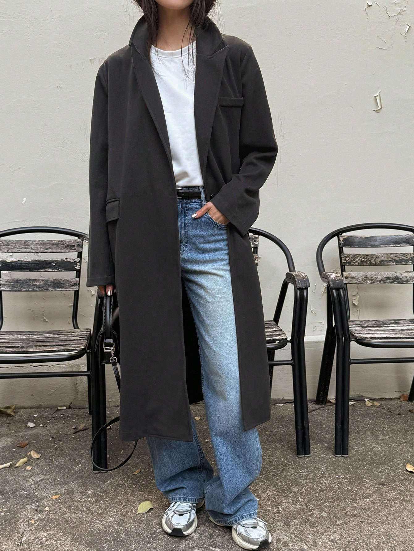 Long Plain Color Coat