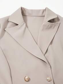 Pleated Dress, Commuting Style For Teenage Girls - Apricot - View 7