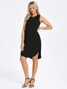 EMERY ROSE Sukienki Asymetryczny Asymetryczny dół Wycięcie Prosty Seksowne