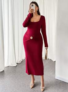 SHEIN Privé Vestidos de mujer de talla grande para el Día de San Valentín, vacaciones, cumpleaños, eventos elegantes, negocios casuales, bodas como invitada