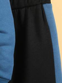 2 件套年轻男孩撞色连帽运动衫和运动裤休闲装 - 彩色 - 查看 7