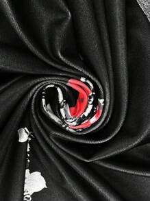 加大码圣诞酒杯印花针织 2 件套 - 黑色 - 查看 7