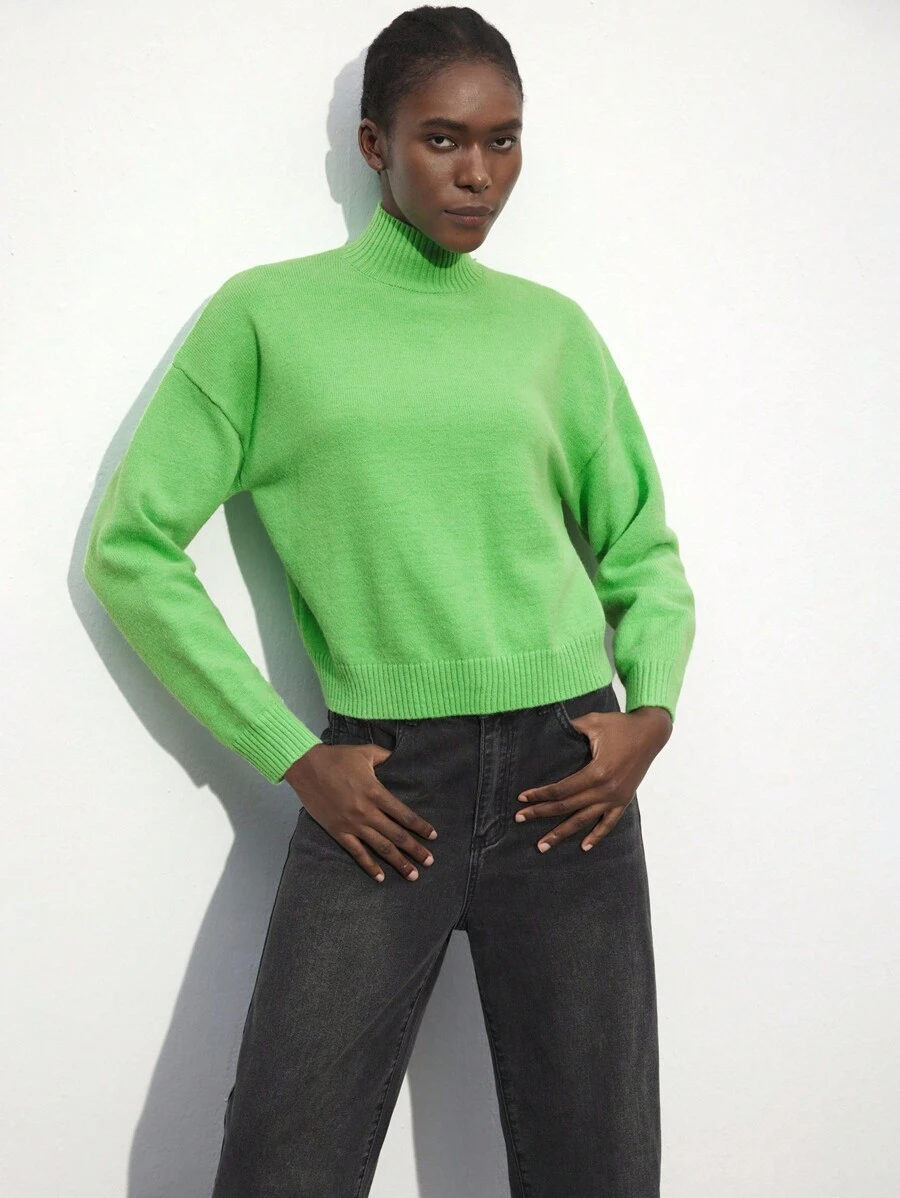 Maija Áo len chui đầu thường ngày màu xanh lá cây Giáng sinh dành cho nữ, ấm áp và đa năng, mùa thu/đông - màu xanh lá - Xem 1