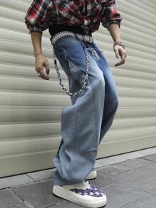 Manfinity EMRG Herren einfache Lässig Jeans mit Tasche-Design