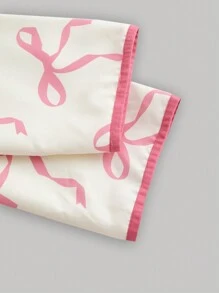 SHEIN MOD 粉色和白色蝴蝶印花夹克，冬季女装 - 米色 - 查看 3