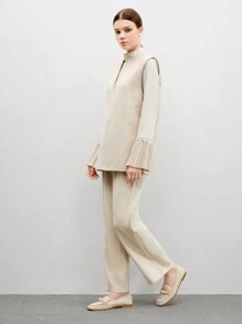 CUCCOO BIZCHIC 新款英伦风平底乐福鞋休闲方头女士平底鞋新年假期 - 杏色 - 查看 10