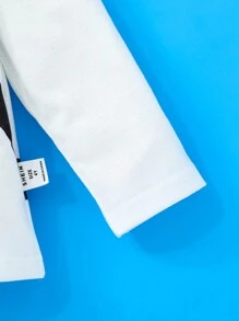 SHEIN Young Boy Round Neck Long Sleeve Printed Casual T-Shirt, Everyday Wear - Multicolor - View 5