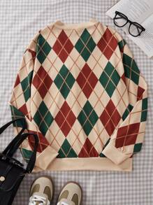 SHEIN Explorewe 少女格子简约时尚休闲日常夹克 - 彩色 - 查看 2