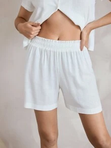 Ocili Ocili Leisure Comfortable Linen Breathable Bermuda Shorts, Women Sleepwear Bottom