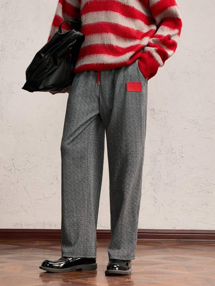 Pantalon de jogging ample à taille élastique et jambes droites pour hommes, convenant pour un usage quotidien