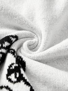 花卉图案温暖柔软针织婴儿襁褓毯