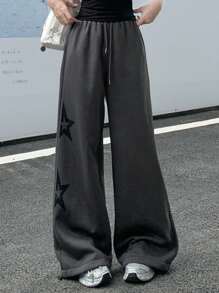 DAZY Women's Loose Star Print Casual Pants, Autumn