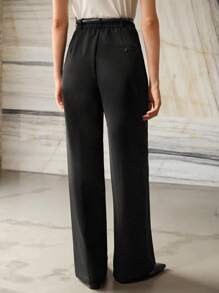 MOTF PREMIUM TAILORED WIDE LEG SUIT PANTS - Black - View 8