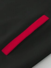 Manfinity LEGND Men's Long Sleeve Casual Contrast Color Letter Print Baseball Jacket, For Autumn, For Fall - Multicolor - View 4