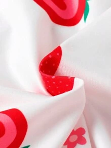 Pijamas de niñas con estampado de fresas lindas y dulces, para verano