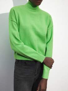 Maija Áo len chui đầu thường ngày màu xanh lá cây Giáng sinh dành cho nữ, ấm áp và đa năng, mùa thu/đông - màu xanh lá - Xem 4