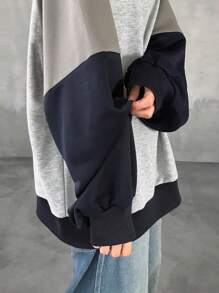 FRIFUL Women Casual Colorblock Raglan Sleeve Sweatshirt For Autumn/Winter