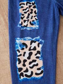 Tween Girls Unicorn Print Hoodie Sweatshirt And Leopard Print Leggings Casual Outfit - White - View 6