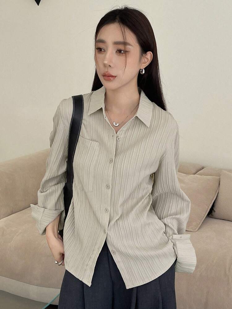 New Comfortable Loose Casual Elegant Women Blouse For Summer Long Sleeve Top