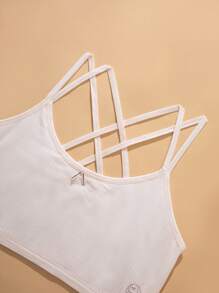 Youth Criss-Cross Straps Minimalist Camisole, Casual Everyday Wear ,2 Pcs - Multicolor - View 3