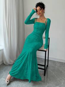 Elenzga Women's Lace 2 In 1 Set (Random Cut)