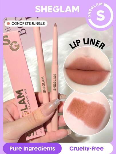 SHEGLAM So Lippy Lip Liner-Concrete Jungle Creamy Matte Lip Liner Pencil High Pigment Not Easy To Fade Silky Smooth Matte Contour Tint Lip Makeup Brand Beauty Makeup Face Paint Cosmetic For Women Girls Perfect For Fall Winter Ideal For Y2K Fancy Fashion Suitable For Birthday Christmas Present Party Ready Best Color