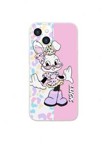 ROMWE Kawaii Ốp lưng điện thoại thường in hình thỏ dễ thương, tương thích với Apple - Nhiều màu - Xem 3