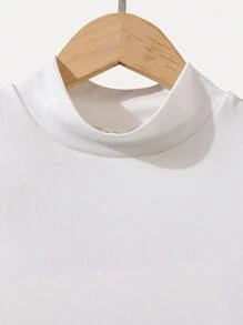 SHEIN 青少年女孩泡泡袖高领 T 恤和格子蛋糕裙两件套 - 彩色 - 查看 6