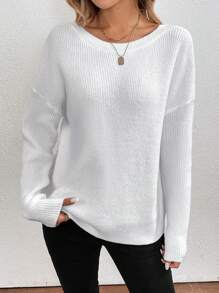 SHEIN LUNE Neuer europäischer und amerikanischer Stil, lässiger schlank sitzender, handgestrickter Damen-Pullover mit Schmetterlings-Blumen-Muster, modische Strickware für Herbst/Winter