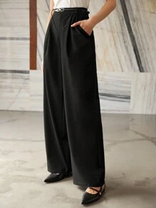 MOTF PREMIUM TAILORED WIDE LEG SUIT PANTS - Black - View 6