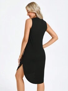 EMERY ROSE Sukienki Asymetryczny Asymetryczny dół Wycięcie Prosty Seksowne