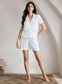 Ocili Ocili Leisure Comfortable Linen Breathable Bermuda Shorts, Women Sleepwear Bottom