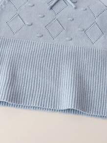 SHEIN 2件套女童冬季针织套装，可爱蝴蝶结毛衣和百褶裙套装