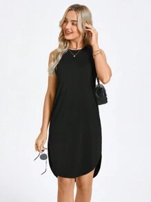 EMERY ROSE Sukienki Asymetryczny Asymetryczny dół Wycięcie Prosty Seksowne