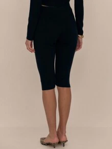 MUSERA 柔软针织低腰七分裤，适合秋季、冬季、感恩节、新年、派对、圣诞节等场合。