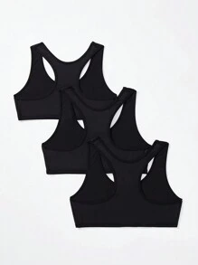 SHEIN 3 件套 Tween 女童休闲针织透气舒适吊带背心内衣套装