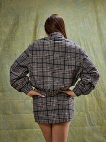 MUSERA Brushed Checkered Mini Skirt Old Money Summer Elegant Chic Party Vacation Holiday Festival - Multicolor - View 2