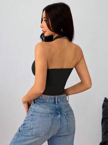INAWLY Effen Halter Hals Eenvoudig Camisole Voor Dames, Casual Dagelijkse Kleding