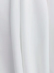 Manfinity Homme Cămașă de rochie minimalistă cu mânecă lungă pentru bărbați, ocazională, pentru tata și mine, bărbați cu bani vechi, serviciu, cămașă de rochie albă pentru bărbați Cămașă de rochie albă pentru bărbați Topuri albe pentru bărbați