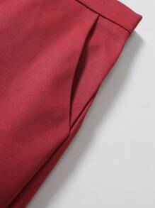 Manfinity AFTRDRK Plus Size Men's Plaid Long Sleeve Lapel Neck Jacket And Pants Suit Set, Autumn, For Christmas - Multicolor - View 7