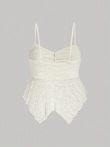 SHEIN MOD Plus Size Lace Camisole Top, Minimalist Fashion Casual Daily Solid Color,Valentine Day