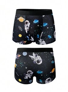 3pcs/Pack Men's Digital Print Boxer Briefs - Multicolor - View 4