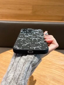 Babi Basques Artist 1 件时尚卡哇伊哑光可爱心形设计手机壳适用于 iPhone/智能手机，爱情人节 - 黑色 - 查看 5