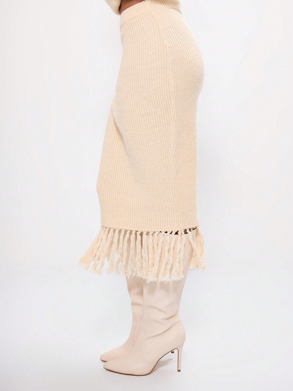 Women Knitted Tassel Hem Skirts Boho Summer Cute Party